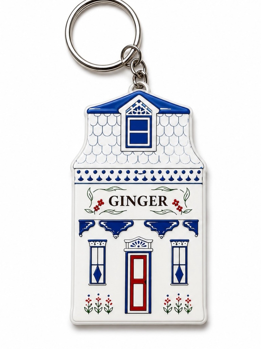 2/$25 Lenox Spice Village Inspired Ginger House Keychain with Key Ring